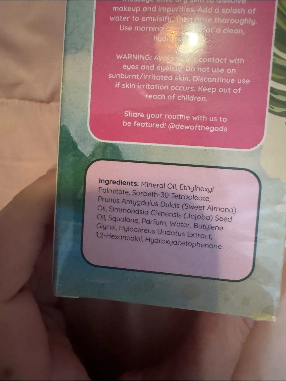 Dew of the Gods Maui Glaze dragon fruit oil facial cleanser